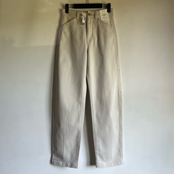 NWT Madewell Balloon Pant in Form Grey Khaki Cream Size 24 Barrel Leg $138 NW467 - Picture 2 of 15